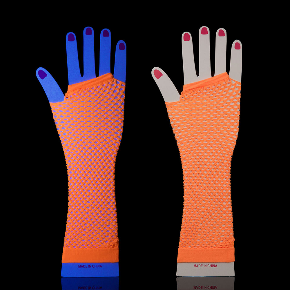 Long UV Neon Gloves